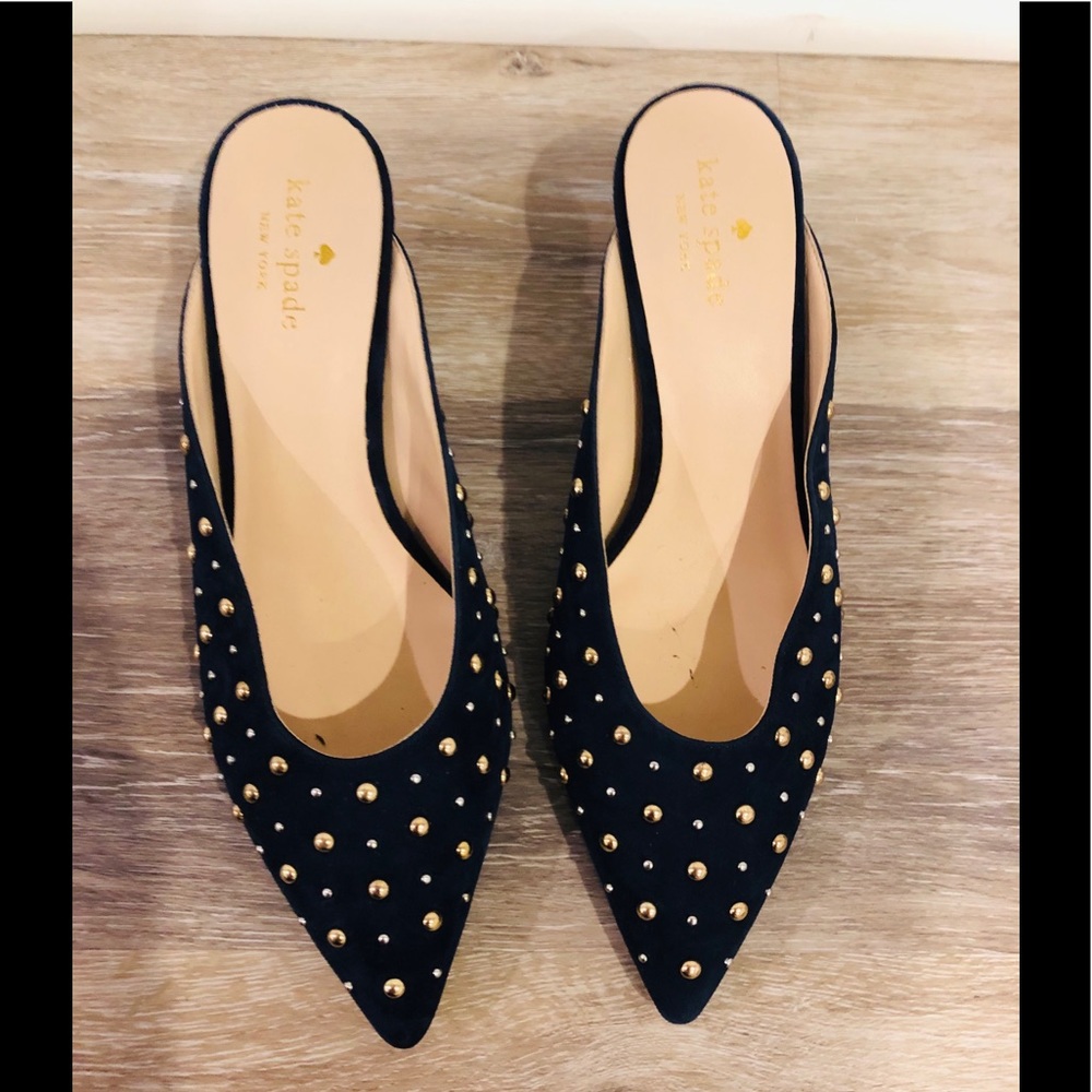 Kate Spade Surie kitten heels size 8. Navy blue